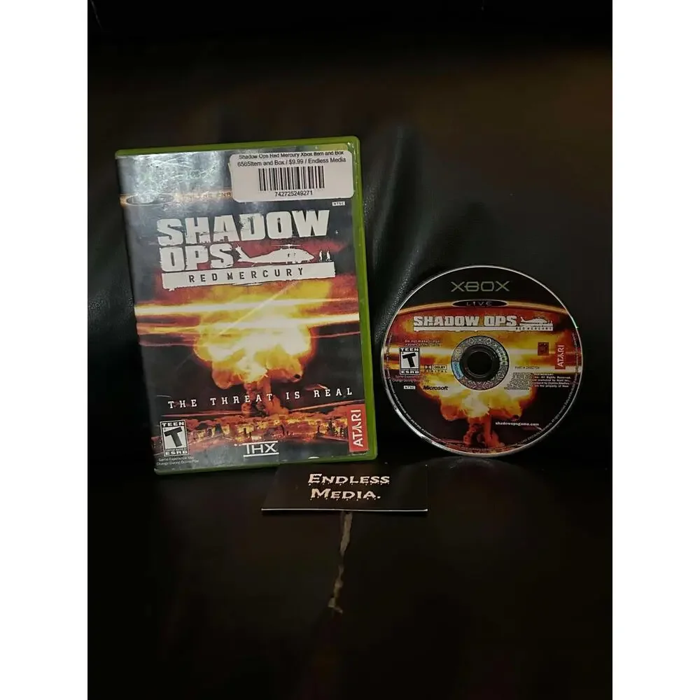 Shadow Ops Red Mercury Microsoft Xbox Item and Box Video Game